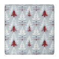 thumbnail image 1 of Light Blue Christmas Tree Pattern Square Fitted Tablecloth with Elastic Edge,Square Table Cover,Washable Elastic Table Cover for Home Kitchen Party Decor 34"x34", 1 of 6