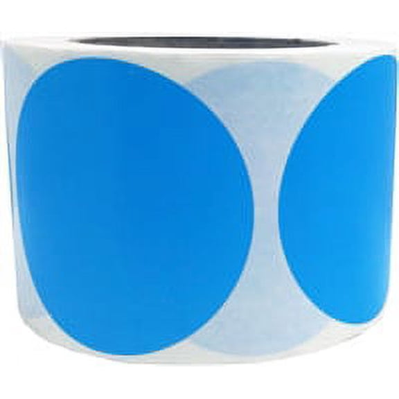 Light Blue Circle Dot Stickers | 3" Inches Round | 500 Pack