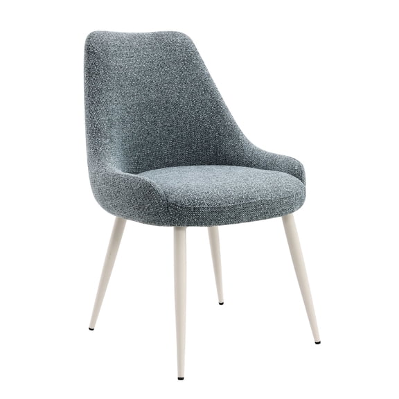 Light Blue Color - Soft Textured Touch - Living Room Accent - Long - lasting Metal and Foam Chair