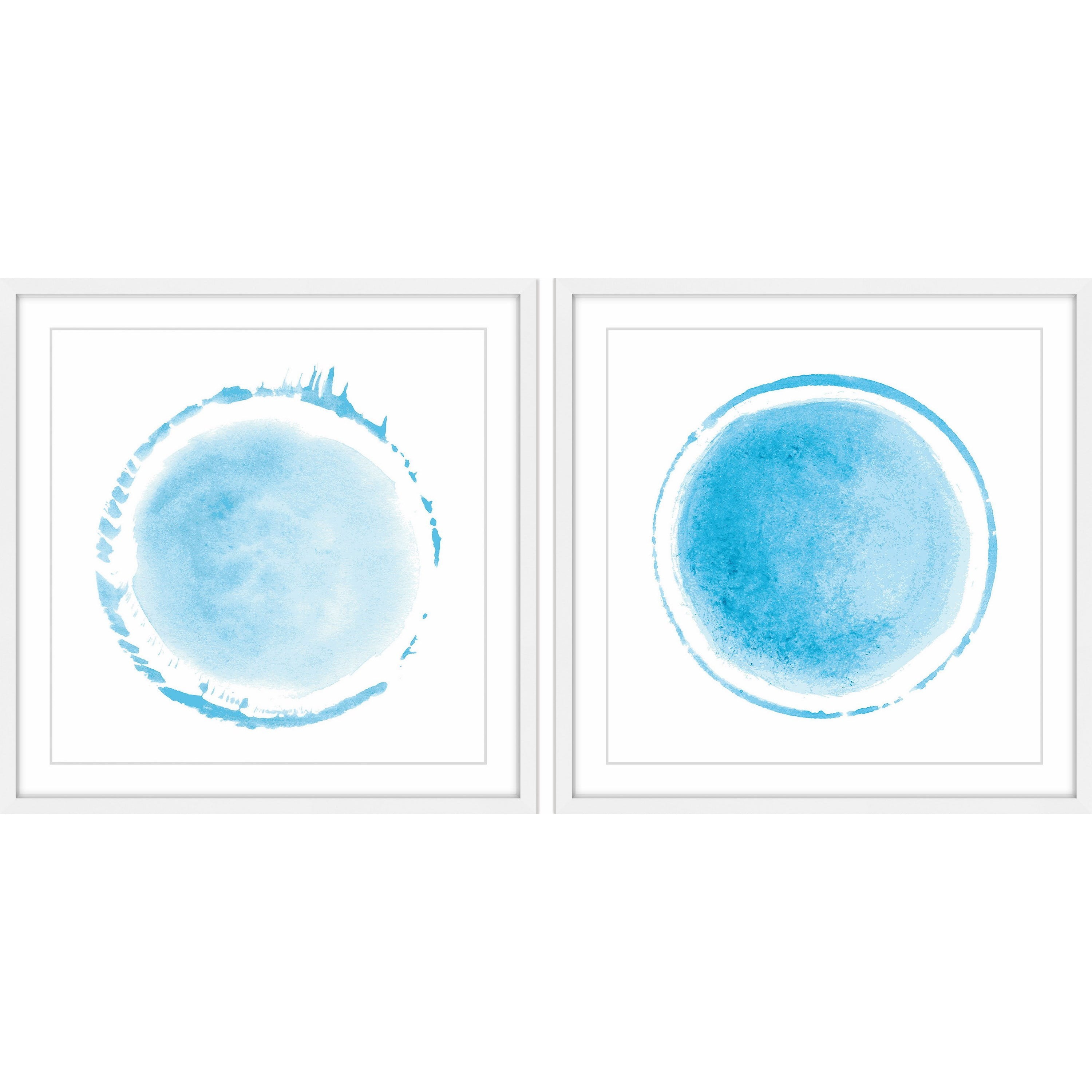 Light Blue Coronas Diptych, Art Prints
