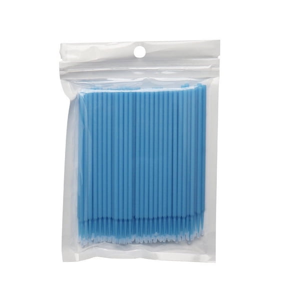 Light Blue Cotton Buds 100 Pack For Grafting Eyelash Removing And Cleaning