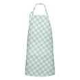 thumbnail image 1 of Light Blue and Cream Checkered Pattern Apron-Garden Aprons for Women with Pockets-Cotton Linen Waterproof Kitchen Cooking Gardening Aprons Adjustable for Kitchen,Cooking,BBQ and Salon 33x27 Inch, 1 of 7