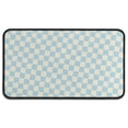 thumbnail image 1 of Light Blue and Cream Checkered Pattern Door Rugs,Washable Non Slip Door Mats Indoor,Decorative Door Mats,Entry Mat Indoor for Entrance,Bedroom,Kitchen,Bathroom,30"x17", 1 of 6