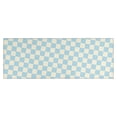 thumbnail image 1 of Light Blue and Cream Checkered Pattern Kitchen Rug Mat,Kitchen Runner Rugs Non Skid Washable,Decorative Kitchen Floor Mats for Kitchen,Sink,Laundry,17"X47", 1 of 5