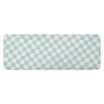 thumbnail image 1 of Light Blue and Cream Checkered Pattern Kitchen Rug Mat,Kitchen Runner Rugs Non Skid Washable,Decorative Kitchen Floor Mats for Kitchen,Sink,Laundry,17"x47.2", 1 of 7