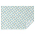 thumbnail image 1 of Light Blue and Cream Checkered Pattern Rectangle Tablecloth 60"x84",Waterproof Polyester Rectangle Table Cloth, Wipeable Spillproof Polyester Tablecloth for Dining, Camping, Indoor and Outdoor, 1 of 5