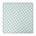 thumbnail image 1 of Light Blue and Cream Checkered Pattern Square Fitted Tablecloth with Elastic Edge,Square Table Cover,Washable Elastic Table Cover for Home Kitchen Party Decor 34"x34", 1 of 6