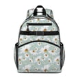 thumbnail image 1 of Light Blue Daisy Flower Pattern Backpack for School,Cute School Bag,Schoolbag with Adjustable Shoulder Straps & Padded Back,15.25"x11.5"x5.25", 1 of 5