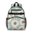 thumbnail image 1 of Light Blue Daisy Flower Pattern Backpack for School,Cute School Bag,Schoolbag with Adjustable Shoulder Straps & Padded Back,15.25"x11.5"x5.25", 1 of 5