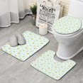 thumbnail image 1 of Light Blue Daisy Flower Pattern Bathroom Rugs Sets 3 Piece,Toilet Cover Set,Absorbent Non Slip Bathroom Mats Sets with U-Shaped Contour Rug Toilet Rug Set, 1 of 5