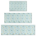 thumbnail image 1 of Light Blue Daisy Flower Pattern Kitchen Rugs Sets Of 3,Kitchen Runner Rugs Non Skid Washable,Decorative Kitchen Floor Mats for Kitchen,Sink,Laundry,17"x30"+ 17"x47" + 17"x59", 1 of 6