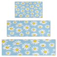 thumbnail image 1 of Light Blue Daisy Flower Pattern Kitchen Rugs Sets Of 3,Kitchen Runner Rugs Non Skid Washable,Decorative Kitchen Floor Mats for Kitchen,Sink,Laundry,17"x30"+ 17"x47" + 17"x59", 1 of 6
