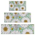 thumbnail image 1 of Light Blue Daisy Flower Pattern Kitchen Rugs Sets Of 3,Kitchen Runner Rugs Non Skid Washable,Decorative Kitchen Floor Mats for Kitchen,Sink,Laundry,17"x30"+ 17"x47" + 17"x59", 1 of 6