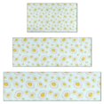 thumbnail image 1 of Light Blue Daisy Flower Pattern Kitchen Rugs Sets Of 3,Kitchen Runner Rugs Non Skid Washable,Decorative Kitchen Floor Mats for Kitchen,Sink,Laundry,17"x30"+ 17"x47" + 17"x59", 1 of 6
