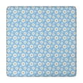 thumbnail image 1 of Light Blue Daisy Flower Pattern Square Fitted Tablecloth with Elastic Edge,Square Table Cover,Washable Elastic Table Cover for Home Kitchen Party Decor 34"x34", 1 of 6