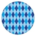 thumbnail image 1 of Light Blue and Dark Blue Argyle Pattern Round Fitted Tablecloth with Elastic Edge,Dining Table Cover Waterproof,Outdoor Round Tablecloth for Camping,Dining,Indoor and Outdoor, 1 of 7