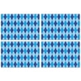 thumbnail image 1 of Light Blue and Dark Blue Argyle Pattern Summer Placemats Table Placemats Set Of 4-Linen Kitchen Washable Placemats Table Mats 11.8"x17.7" Non-Slip Heat Resistant, 1 of 6