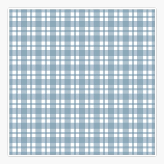 Light Blue Denim Summer Plaid Vinyl Decal Sticker