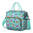 thumbnail image 1 of Light Blue Dinosaur Palm Pattern Womens Lunch Box for Work,Insulated Large Lunch Bag for Tween and Teen,Loncheras Para Mujer,Leakproof Adult Lunch Bag for Work,Beach,Travel,Picnic,Camping, 1 of 7