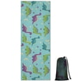 thumbnail image 1 of Light Blue Dinosaurs Celestial Pattern Hot Yoga Mat Towel Non Slip for Hot Yoga - Quick-Drying Yoga Mat Cover with 4 Corner Pockets with Travel Bag - Hot Yoga Towel Non Slip 70"x26", 1 of 6