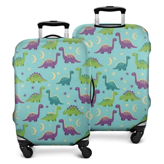 Light Blue Dinosaurs Celestial Pattern Luggage Cover Fashion Suitcase Cover Baggage Covers Fit 25-28 Inch Luggage (Go Travel)