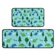 thumbnail image 1 of Light Blue Dinosaurs Forest Pattern Kitchen Rugs Sets Of 2,Anti Fatigue Kitchen Mat Rugs Non Slip Washable,Decorative Kitchen Floor Mats for Kitchen,Sink,Laundry,17"X30"+17"X47", 1 of 7