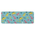 thumbnail image 1 of Light Blue Dinosaurs Text Pattern Kitchen Rug Mat,Kitchen Runner Rugs Non Skid Washable,Decorative Kitchen Floor Mats for Kitchen,Sink,Laundry,17"x47.2", 1 of 7