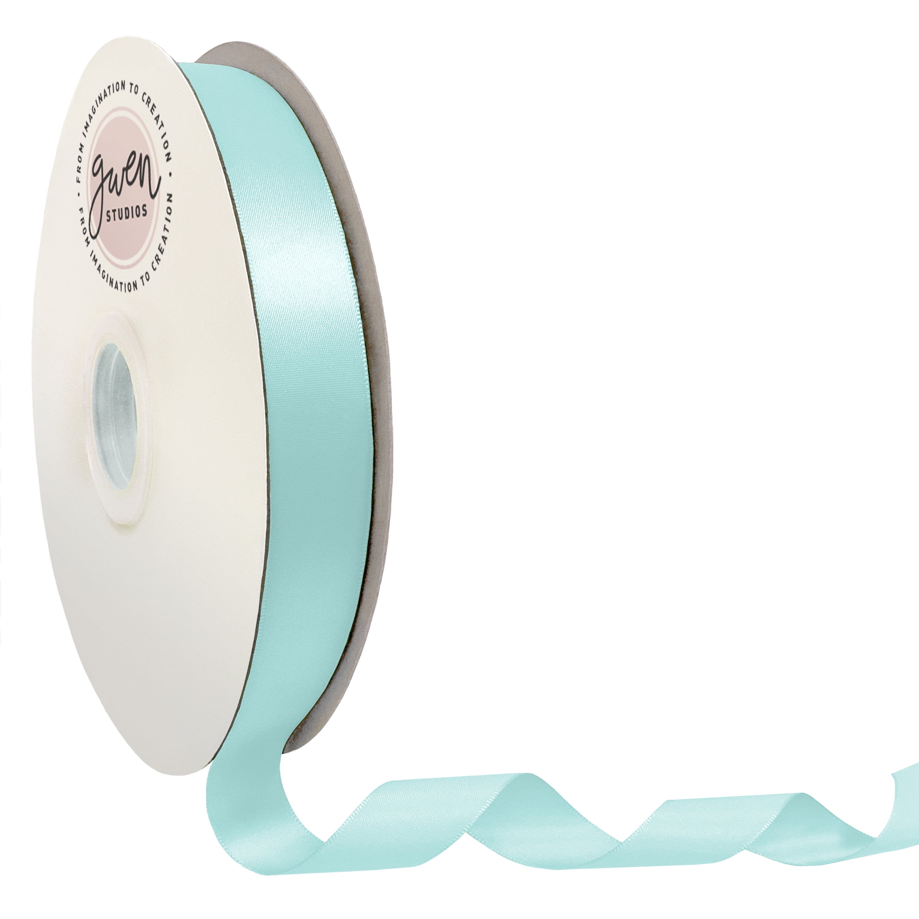  YASEO Baby Sky Blue Ribbon, Solid Color Double Faced