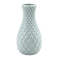 thumbnail image 1 of Light Blue Embossed Ceramic Vase, 9.8 inch Unbreakable Vase for Flowers, Ceramic Look Plastic Vase, Watertight Vase for Fresh or Dried Flowers, Boho Farmhouse Table Centerpiece, 1 of 8