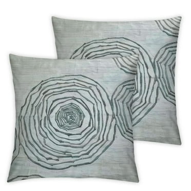 Light Blue European Sham Pillow CoversSilk Euro Pillow Shams French Toile Floral Rose Art Deco Embroidery Victorian European - French Love