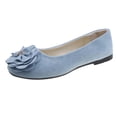 thumbnail image 1 of Light Blue Female Elegant Flat Shoes With Bow Embellishment And Floral Design For Professional Wear, 1 of 8