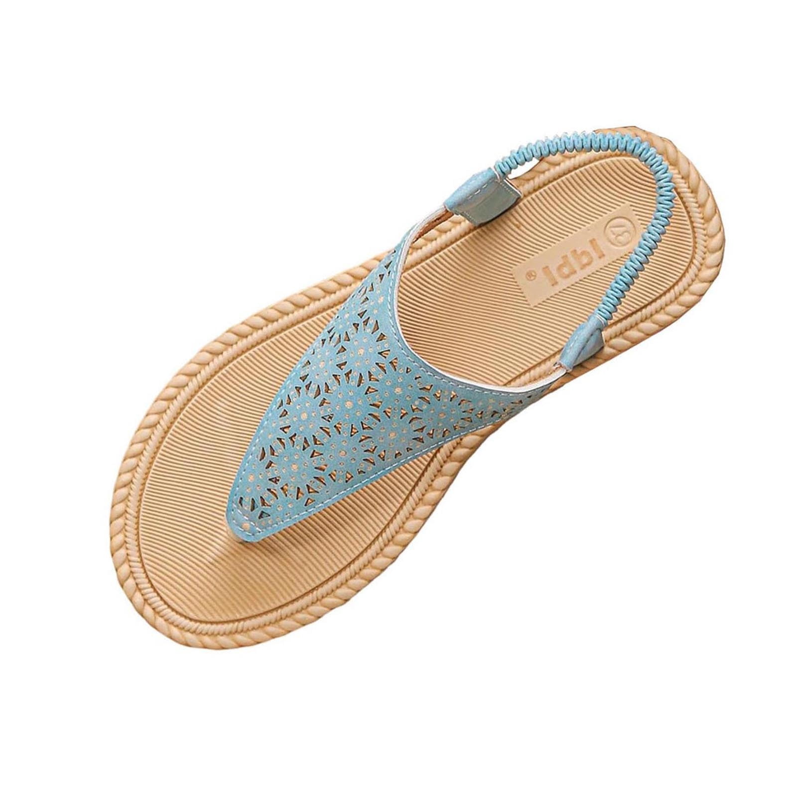 Light Blue Females Casual Baotou Sandals Featuring Thick Bottom Half ...