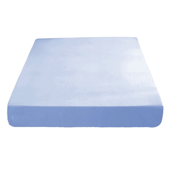 Light Blue Fitted Sheet With Full Elastic Edges, 200X180Cm, Non-Slip And Stretchable, Protects Mattress, Easy To Clean