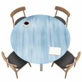 thumbnail image 1 of Light Blue Fitted Tablecloth with Elastic Edged, Round Table Cloth for Dining Table, Modern Abstract Art Ombre Striped Waterproof Oil Proof Table Cover for Indoor Outdoor 45"-54", 1 of 8