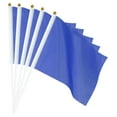 thumbnail image 1 of Blue Flag Stick, Hand Held Small Mini DIY Flag 8.2x5.5 Inch Rectangle 25 Pcs, 1 of 1