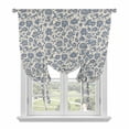 thumbnail image 1 of Light Blue Floral Balloon Curtains 63 Inch Length for Living Room/Bedroom, Rustic Vintage Flowers Botanical Spring Rod Pocket Privacy Door Curtains Decorative Tie Up Shade for Window 52"x63", 1 of 8