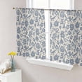 thumbnail image 1 of Light Blue Floral Sheer Curtains 45 Inch Length 2 Panels Set Window Treatments, Rustic Vintage Flowers Botanical Spring Rod Pocket Semi Curtains for Living Room/Bedroom/Kitchen Décor, 104"W x 45"L, 1 of 7