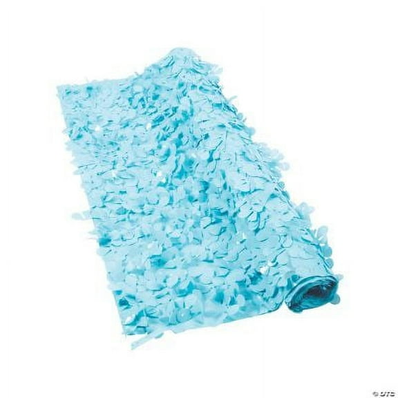 Light Blue Floral Sheeting Backdrop, Birthday, Party Decor, 1 Piece