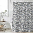 thumbnail image 1 of Light Blue Floral Shower Curtain Set, Waterproof Shower Curtains for Bathroom, Rustic Vintage Flowers Botanical Spring Washable Fabric Cloth Bath Curtain for Bathtub with Hooks 60x72 Inches, 1 of 6