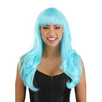 Light Blue Full Wavy Wig