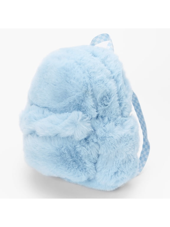 Light Blue Furry Fuzzy Backpack