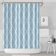 thumbnail image 1 of Light Blue Geometric Quatrefoil Pattern Shower Curtain 72"x84" ,Bathroom Decorative Shower Curtains Set with 12 Hooks,Modern Waterproof Washable Shower Curtain, 1 of 6