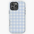 thumbnail image 1 of Light Blue Gingham Pattern Phone Case Compatible with iPhone 11-17 Pro Max, 1 of 2