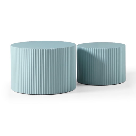 Light Blue Glow - Hand - made Round Shape - Living Room Decoration - Add Grace