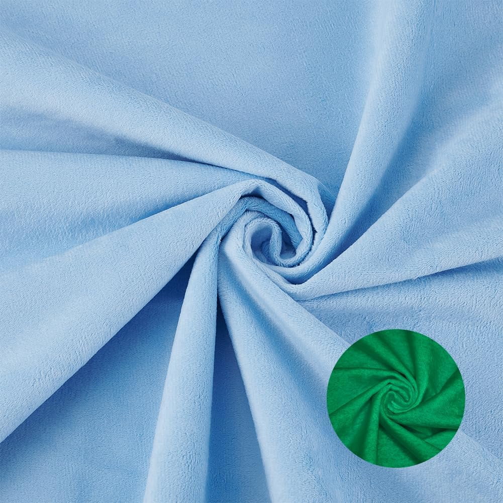 Light Blue Glow in The Dark Velvet Fabric 55x35.8 inches Luminous Soft DIY Crafting