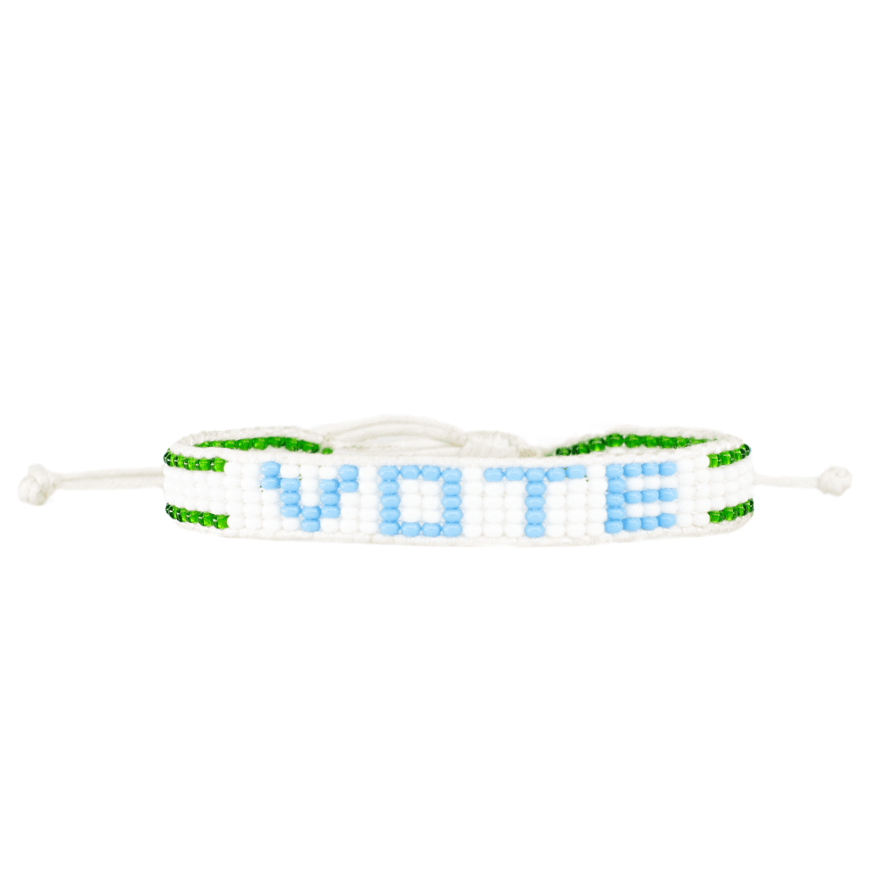 UBUNTU LIFE Light Blue / Green VOTE Bracelet