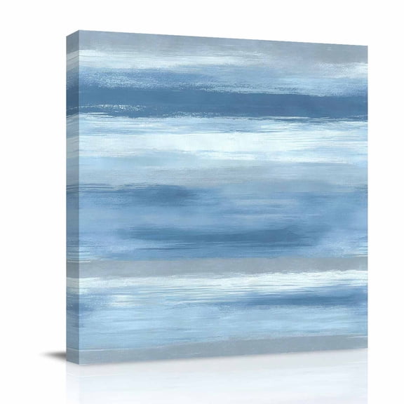 Light Blue Grey Abstract Canvas Wall Art for Living Room, Mottled Oil Painting Texture Modern Poster Print Painting for Bedroom Office Home Decoration Wall Pictures Prepare To Hang 8"x8"