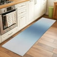 thumbnail image 1 of Light Blue Grey Ombre 2x6 Kitchen Runner Rug, Modern Abstract Art Gradient Non-Skid Rubber Backing Large Rectangle Rugs - Living Room Bedroom Home Office, Indoor Floor Mat Carpets Washable Rug, 1 of 9