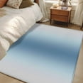 thumbnail image 1 of Light Blue Grey Ombre 3x5 Area Rugs, Modern Abstract Art Gradient Non-Skid Rubber Backing Large Rectangle Rugs - Living Room Bedroom Home Office, Indoor Floor Mat Carpets Washable Rug, 1 of 9