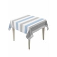 thumbnail image 1 of Light Blue Grey Stripe Table Cloth, Modern Farmhouse Vertical Striped Waterproof Tablecloth for Square Tables, Reusable Washable Fabric Table Cover for Restaurant Kitchen Dining Tables 54"x54", 1 of 6